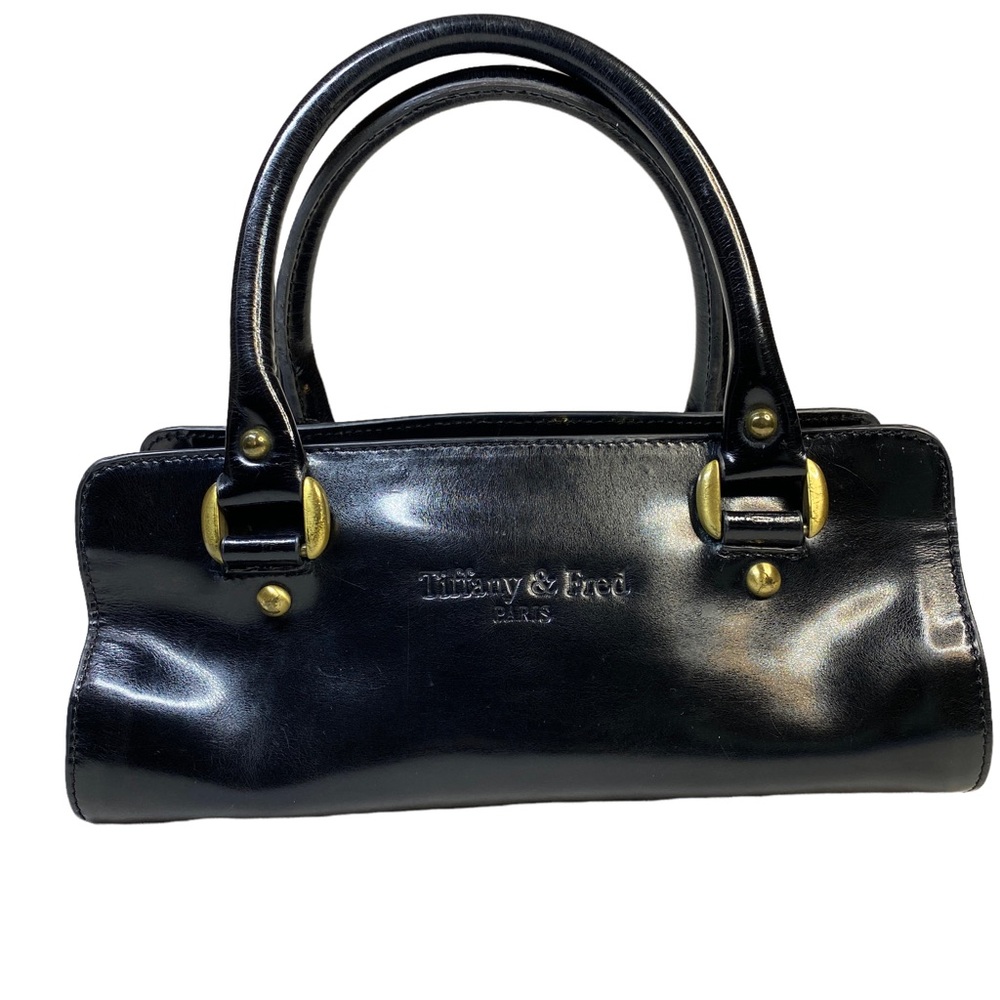 Tiffany & Fred Paris Black Small Black Satchel Purse